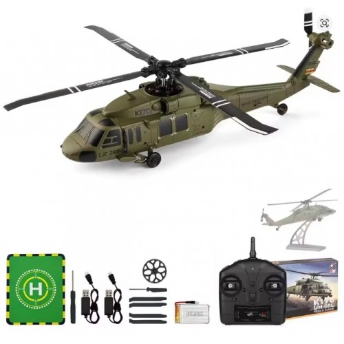 WLtoys K170 RC ヘリコプター WLtoys K170 Brushless 4-CH RC Helicopter,Full-Scale UH60L Black